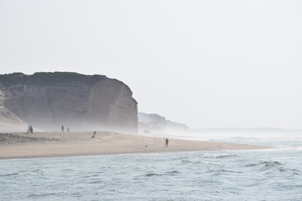 person standing on seashore during daytime