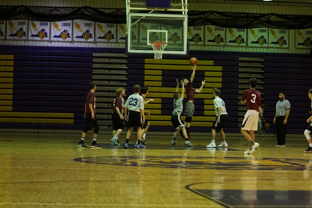 people playing basketball