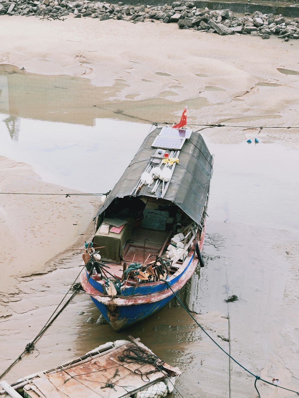 parked boat