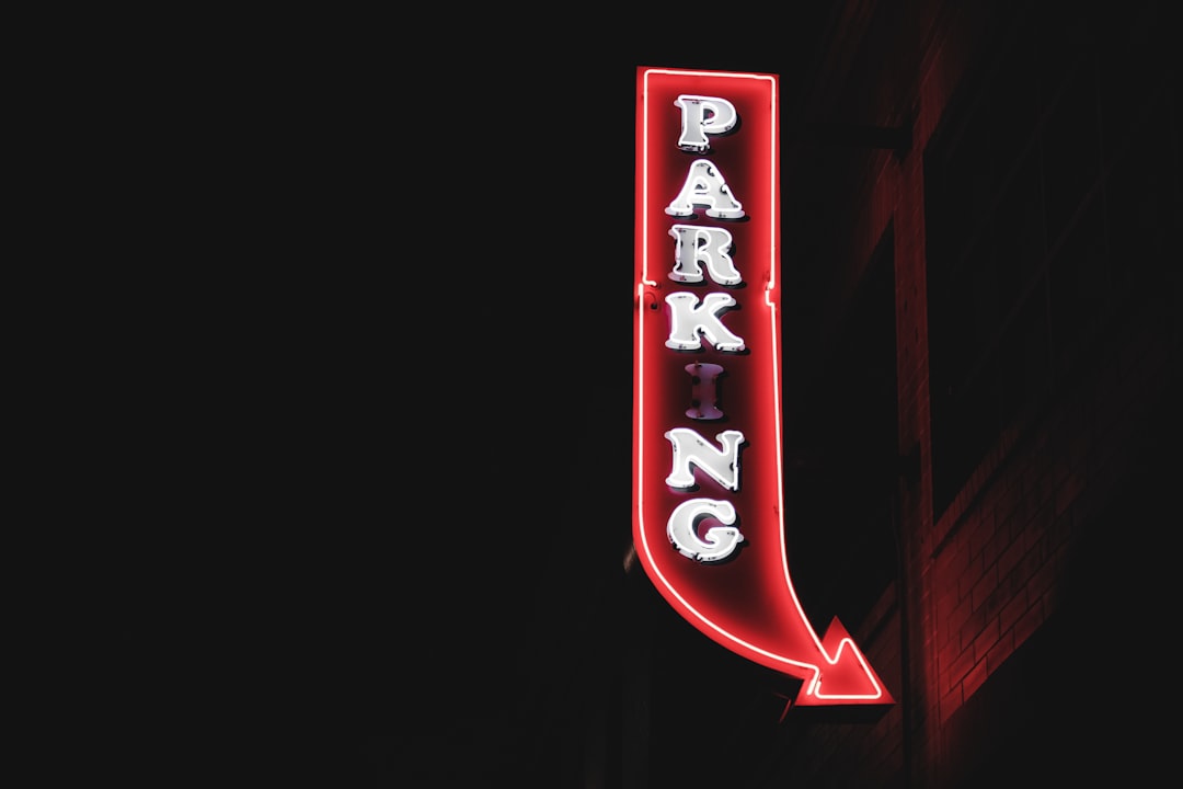 parking neon signage