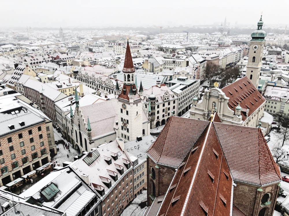 icy cover skyline city