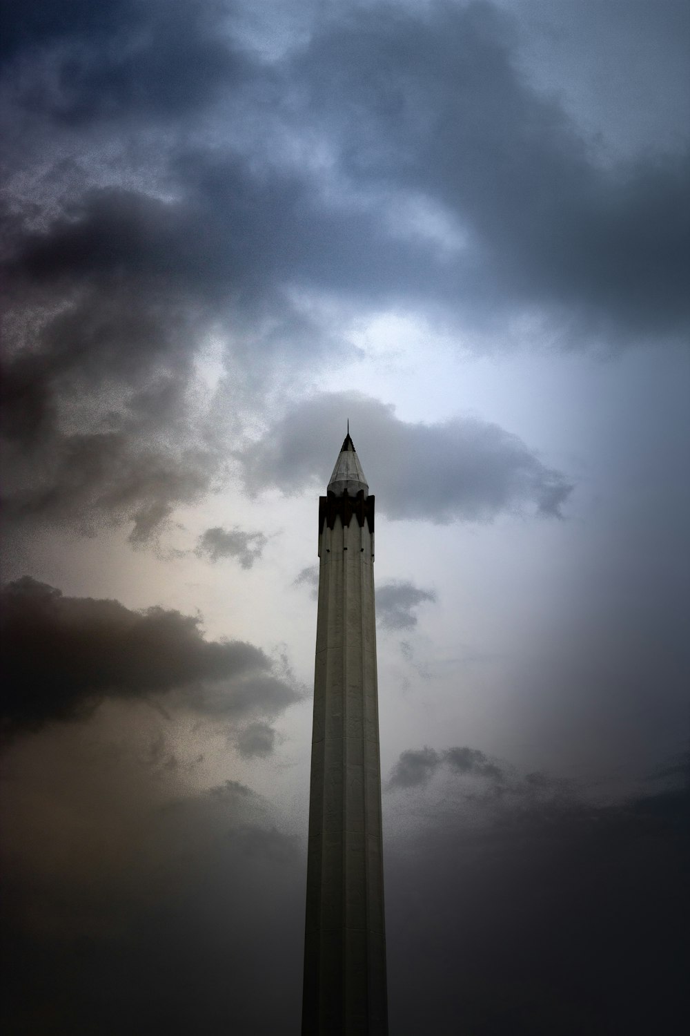 low angle photography of pointed building