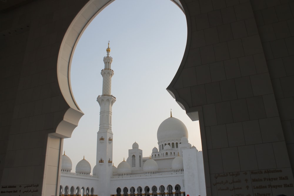 white concrete mosque