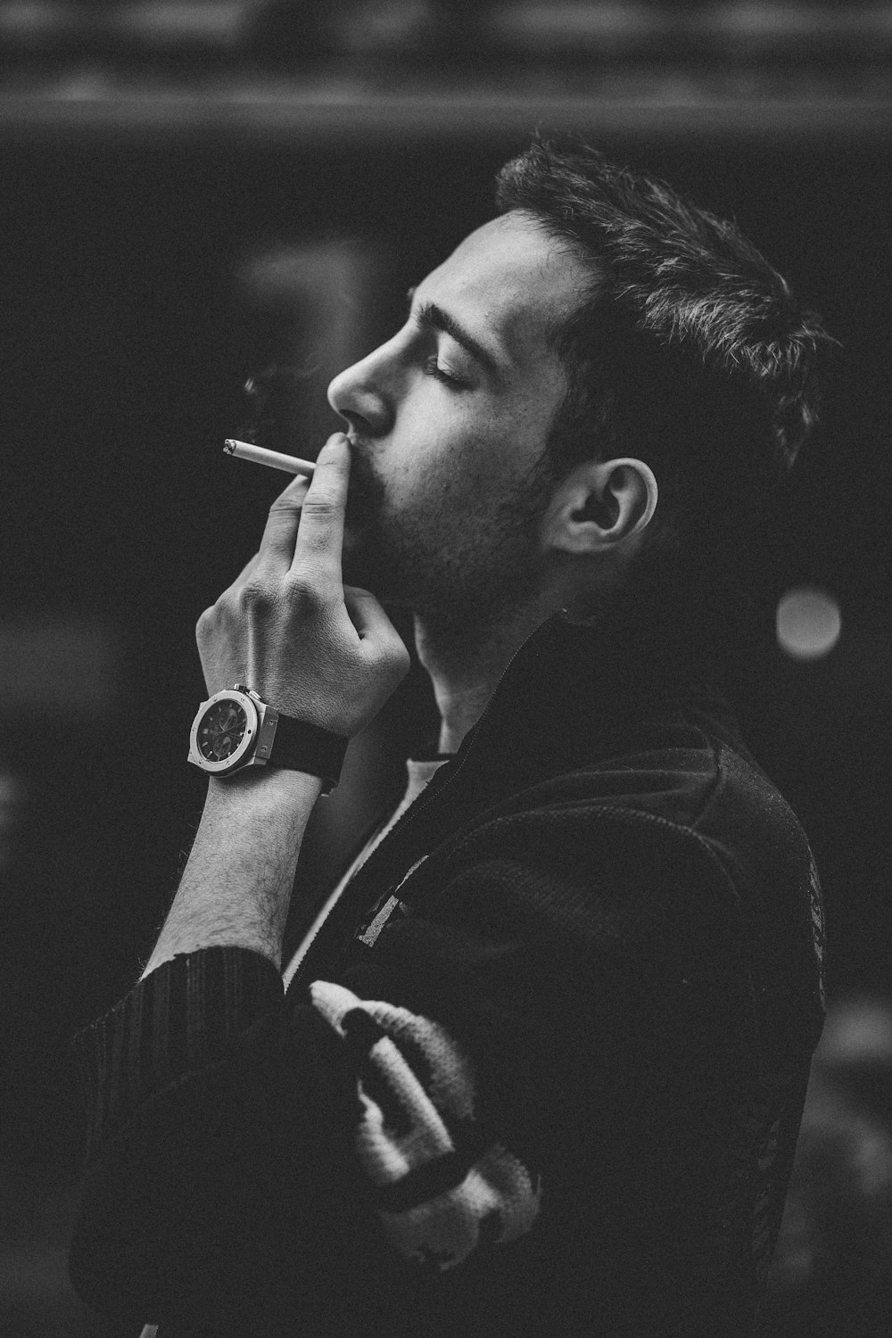 man smoking