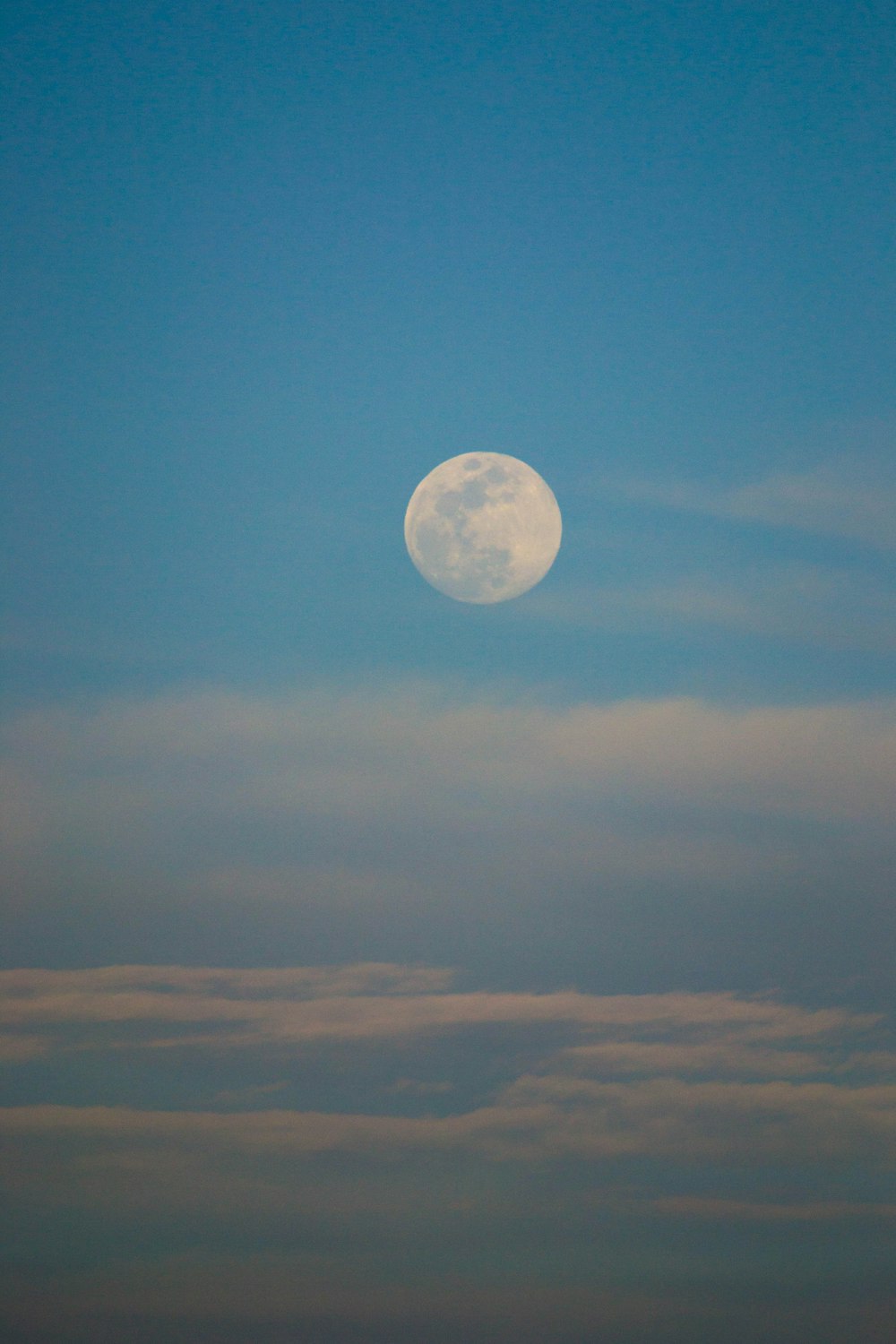 moon during sunset