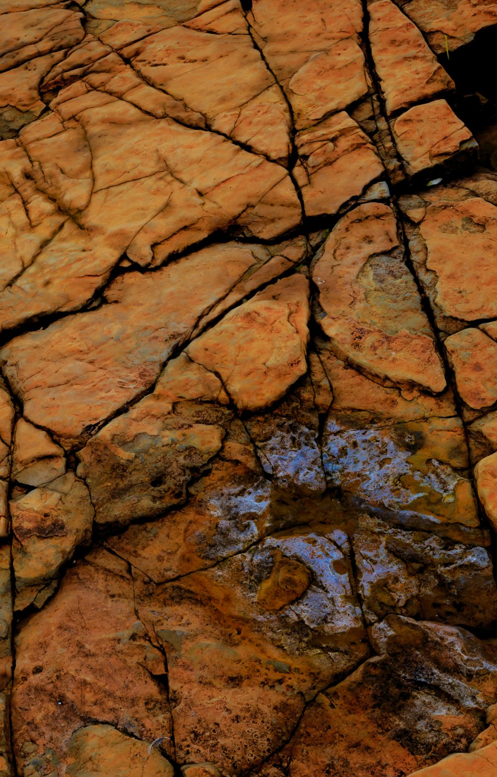 cracked brown rock