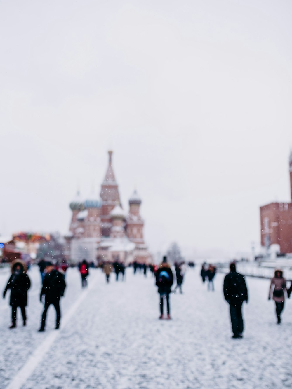 people walking near Saint Basil's Cathedral