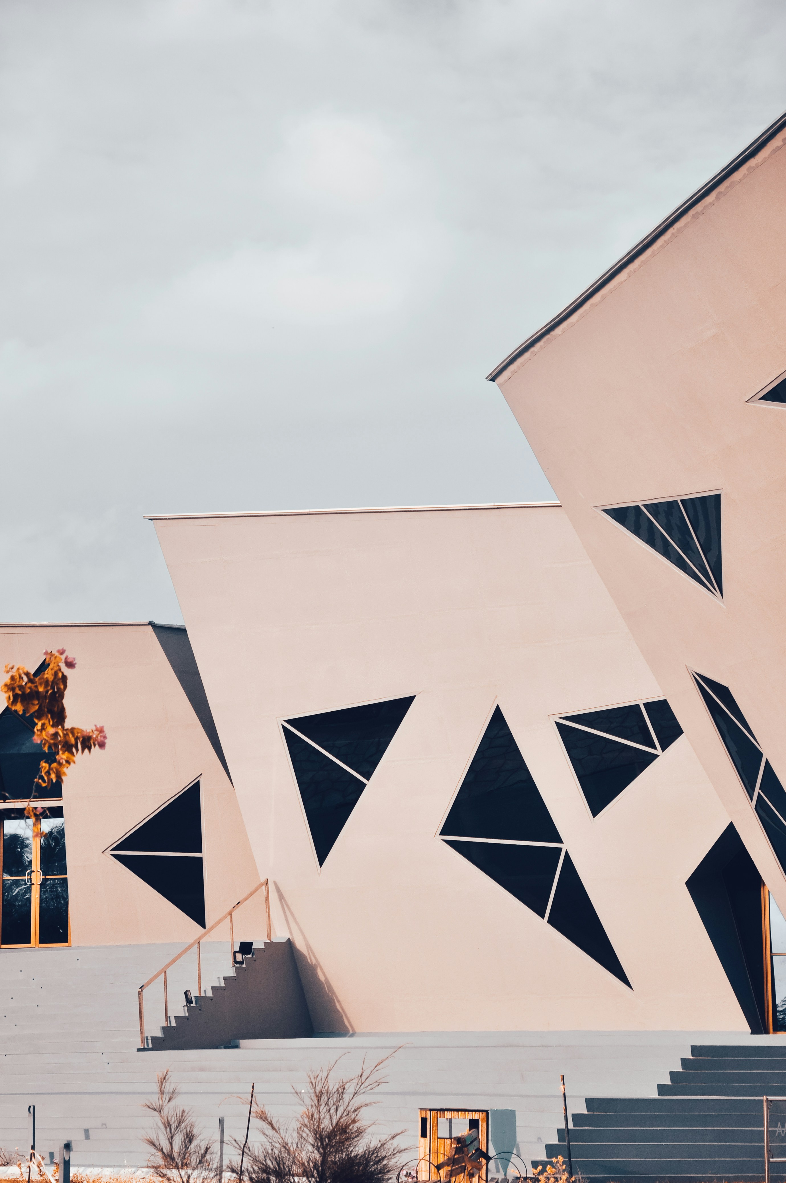 white abstract building