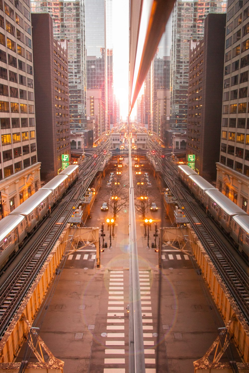 road between high-rise buildings during daytime