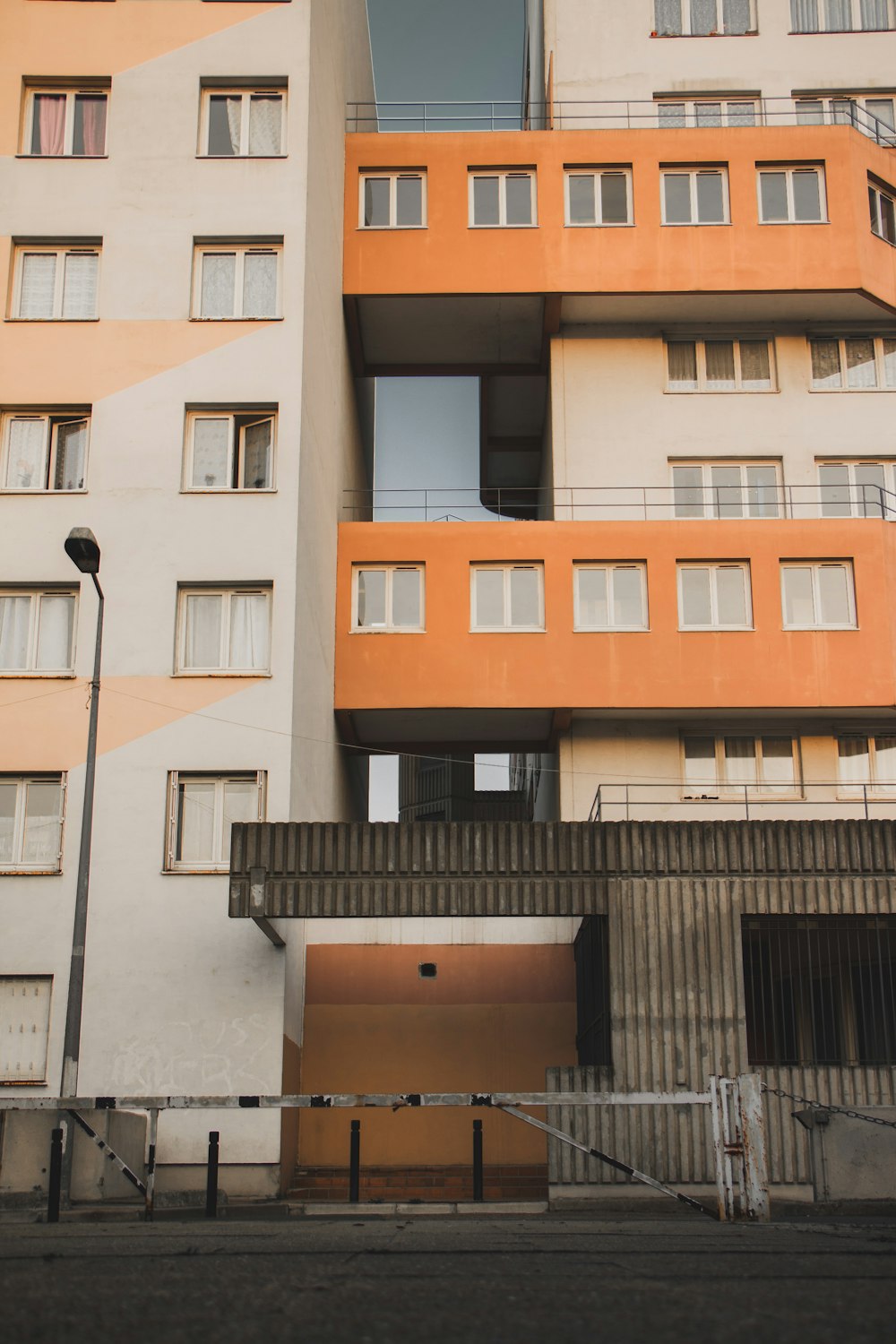 orange and white building