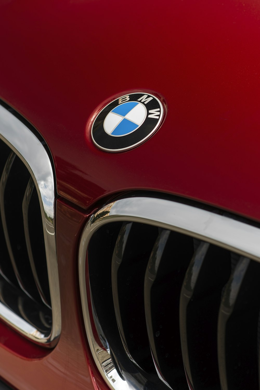 red BMW car