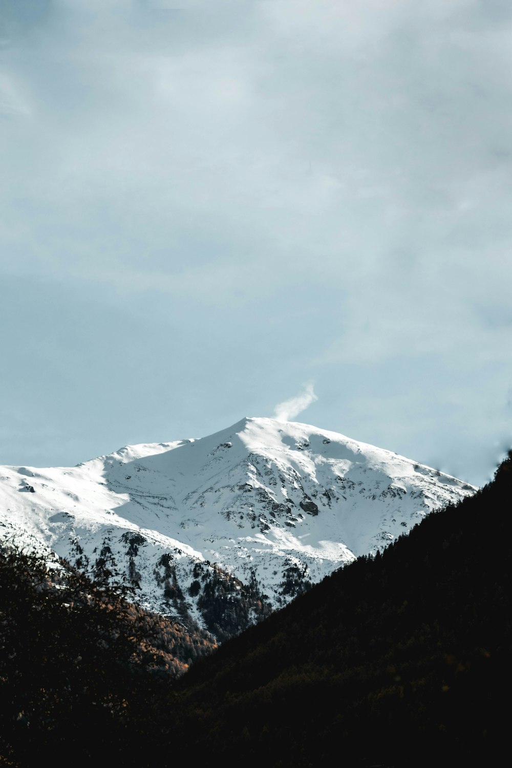 bird's-eye view photography of snow mountain