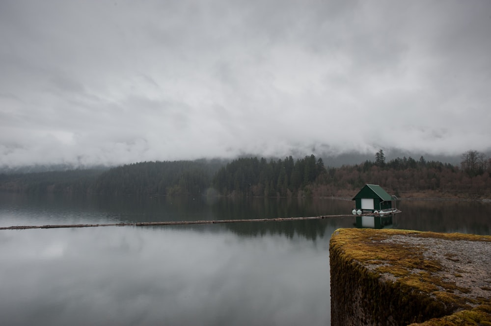 house near body of water