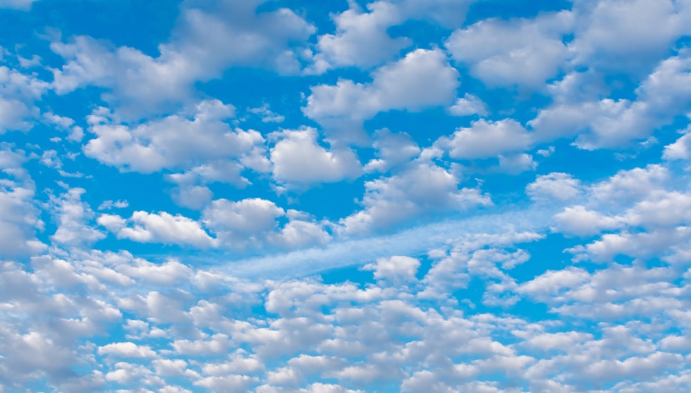 nuages blancs épars