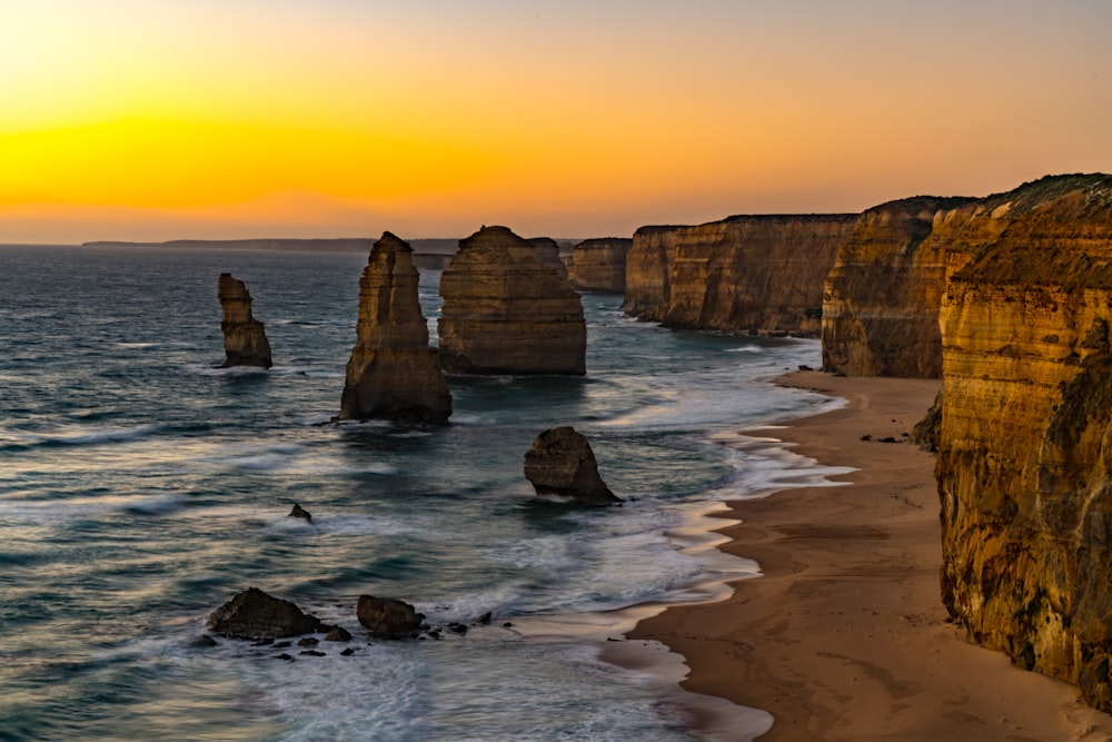 rock formations in ocean