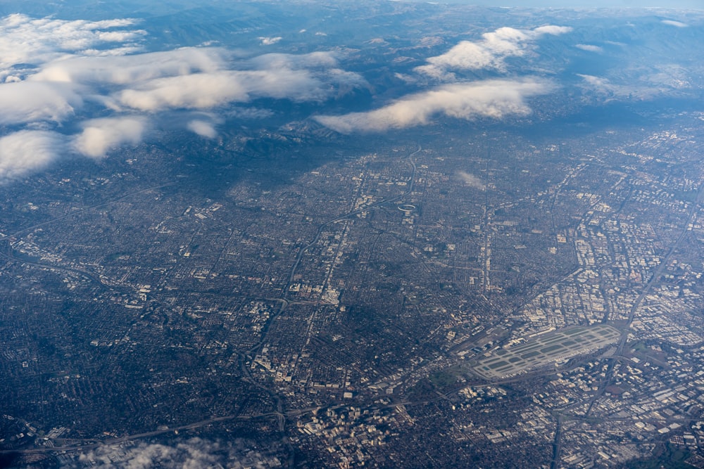 aerial photography of city skyline