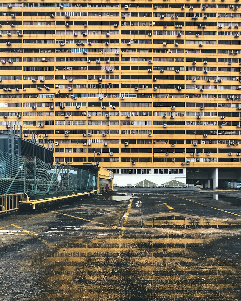 yellow concrete building