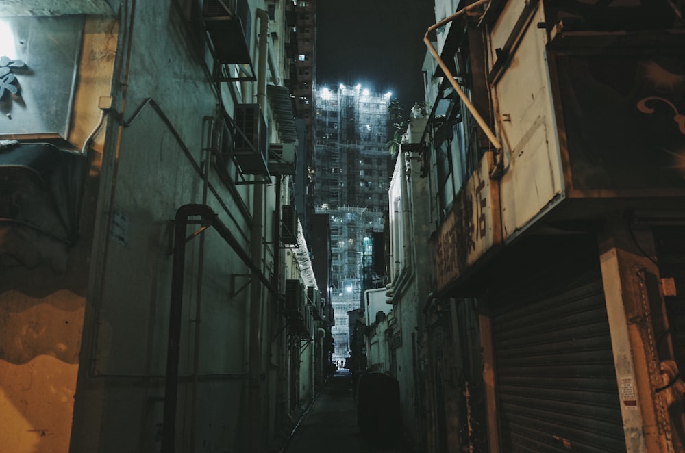 street alley during nighttime