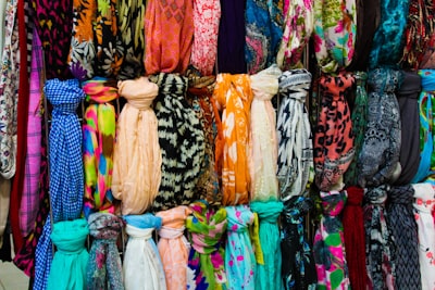 multi-colored scarves scarf google meet background