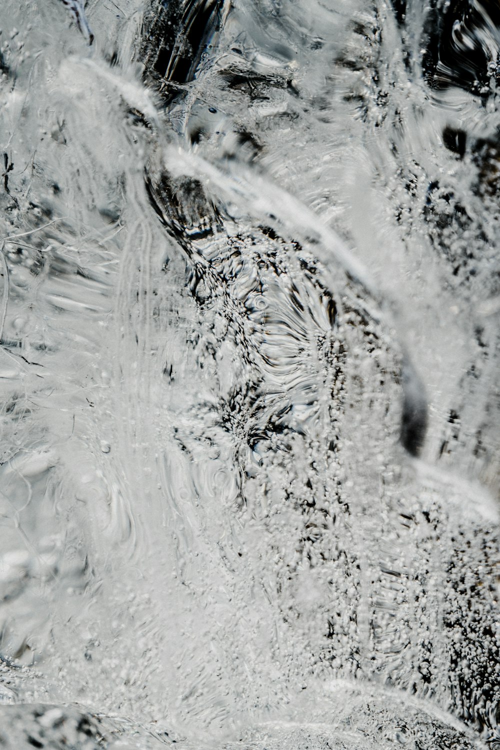 close-up photo of ice
