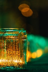 A glowing jar filled with inspirational Bible verses, surrounded by soft light.
