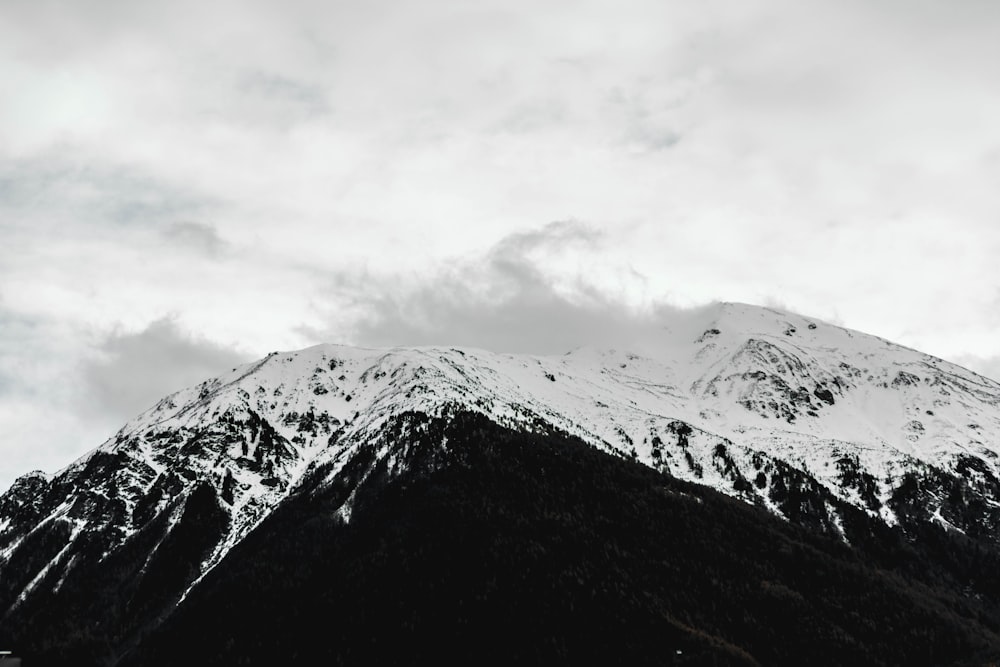 mountain covered with snow