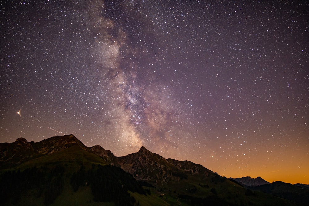 silhouette of mountain