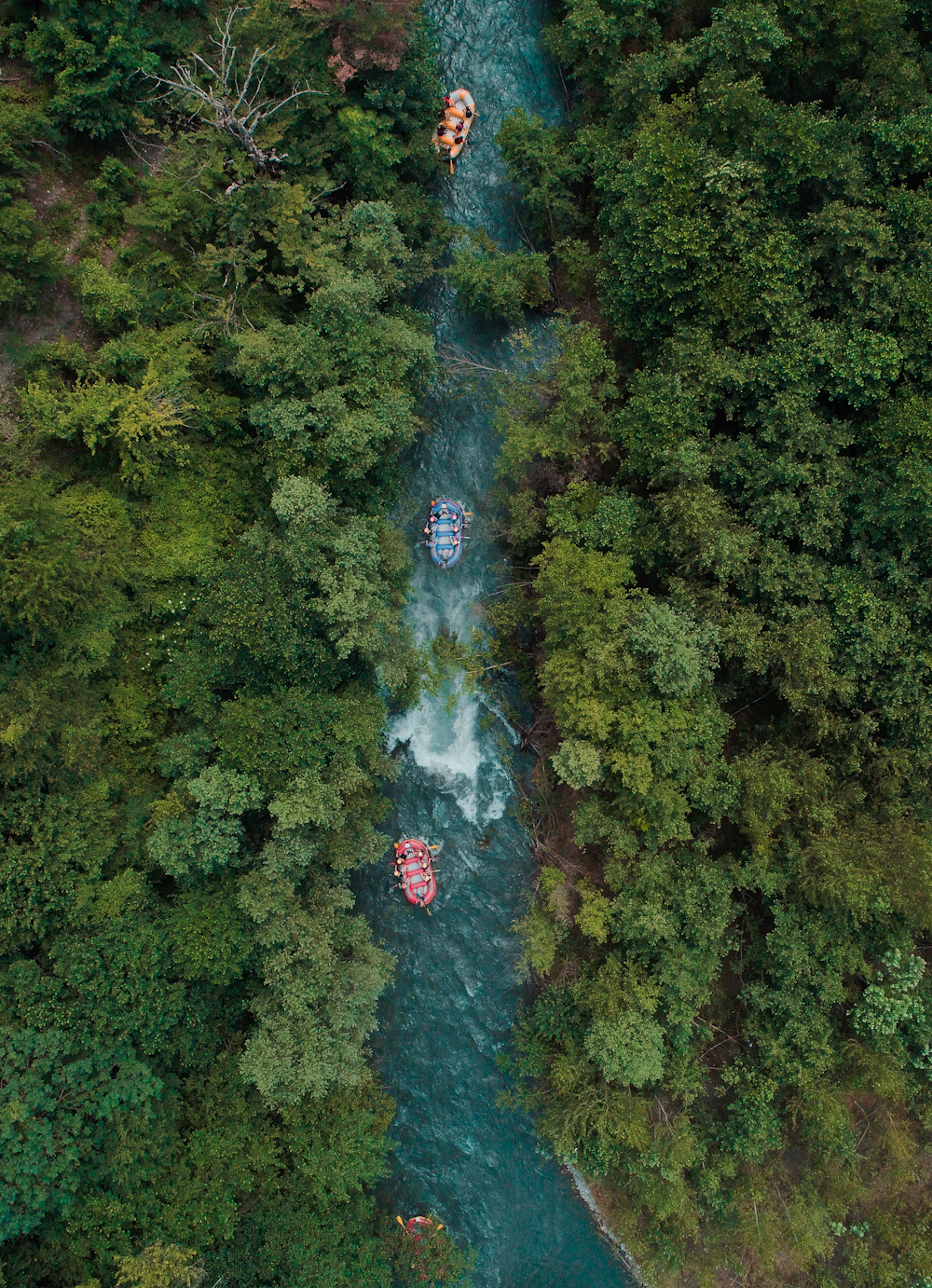 aerial photography of river with boats