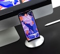 black smartphone turned on