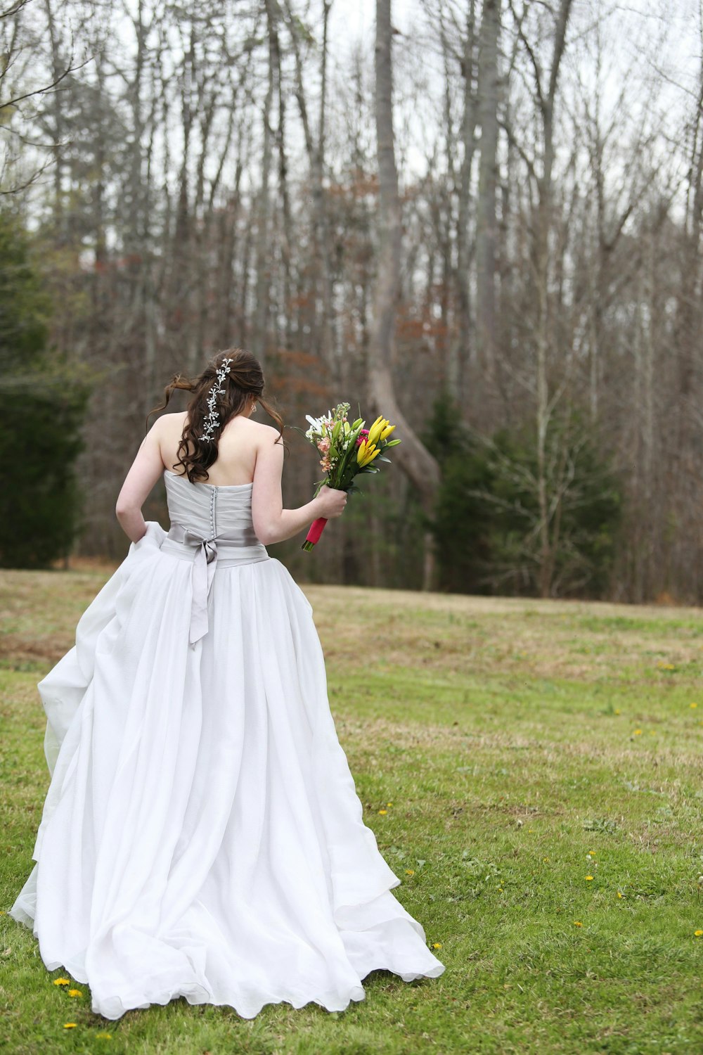 woman wearing white tube dress