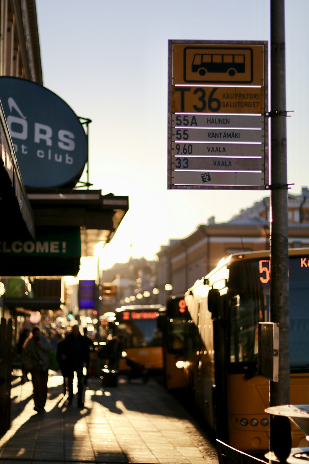 bus on street near signage