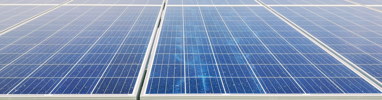 white and blue solar panel system