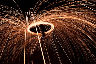 High-speed photo capturing the combustion gases inside a barrel.