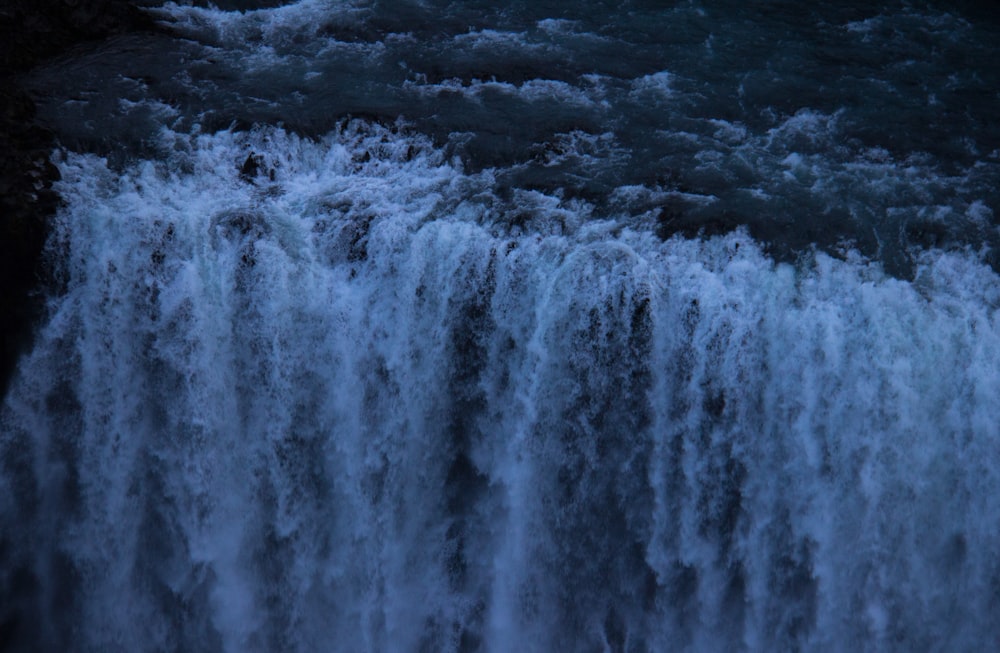 water flowing on stream