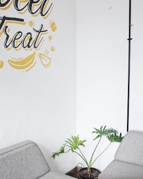 Cozy corner with plants and comfortable seating in the coworking area.