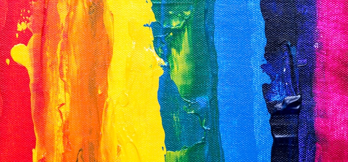 blue and yellow abstract painting