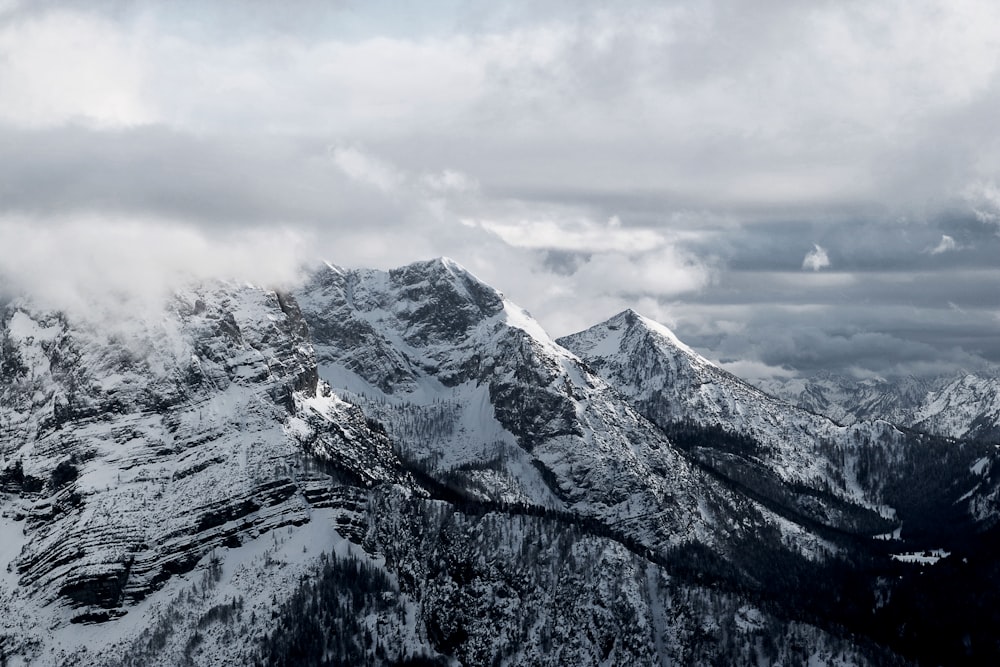 aerial photography of mountain alps