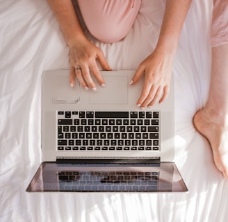 woman using MacBook Pro