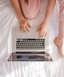 Women doing telehealth mental health visit