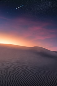 gray desert front of sunlight