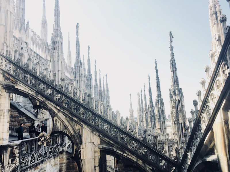 The Duomo cathedral of Milan at dusk