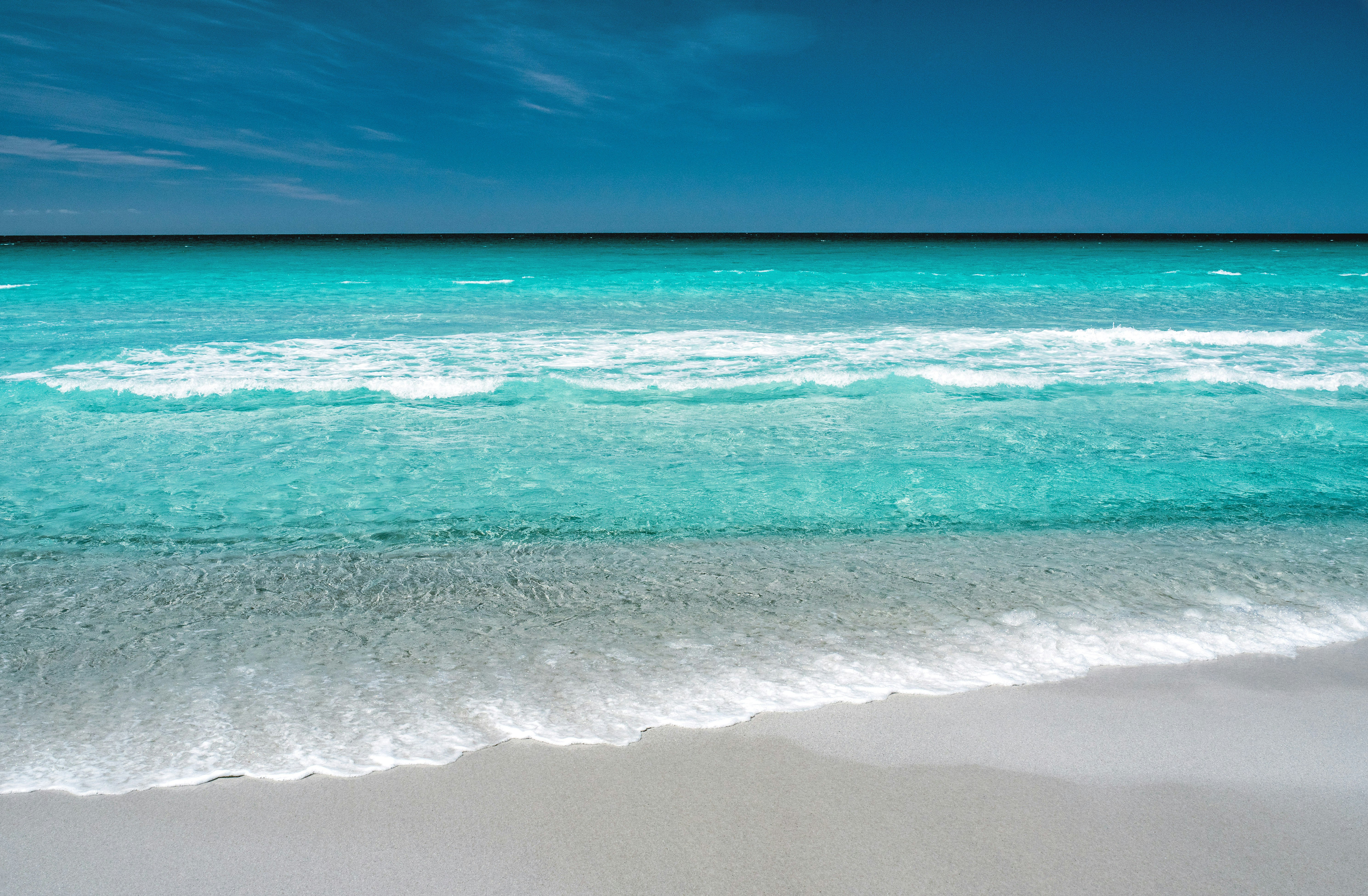 green calm sea and seashore view