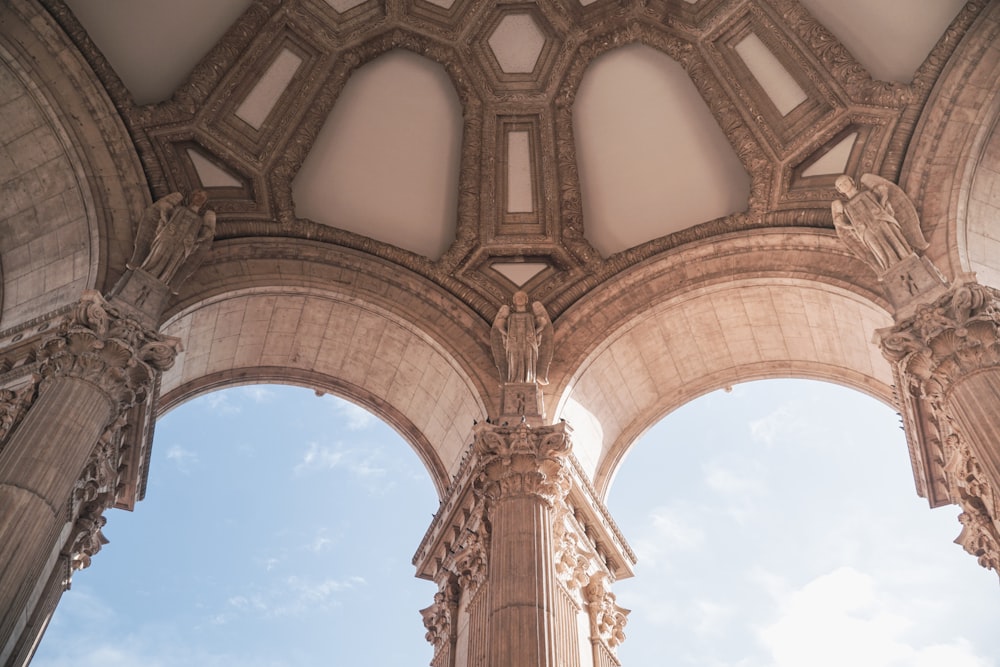 beige painted arch