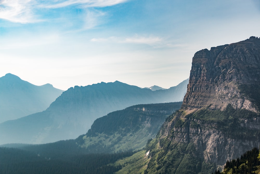 highrise photography of rock formation