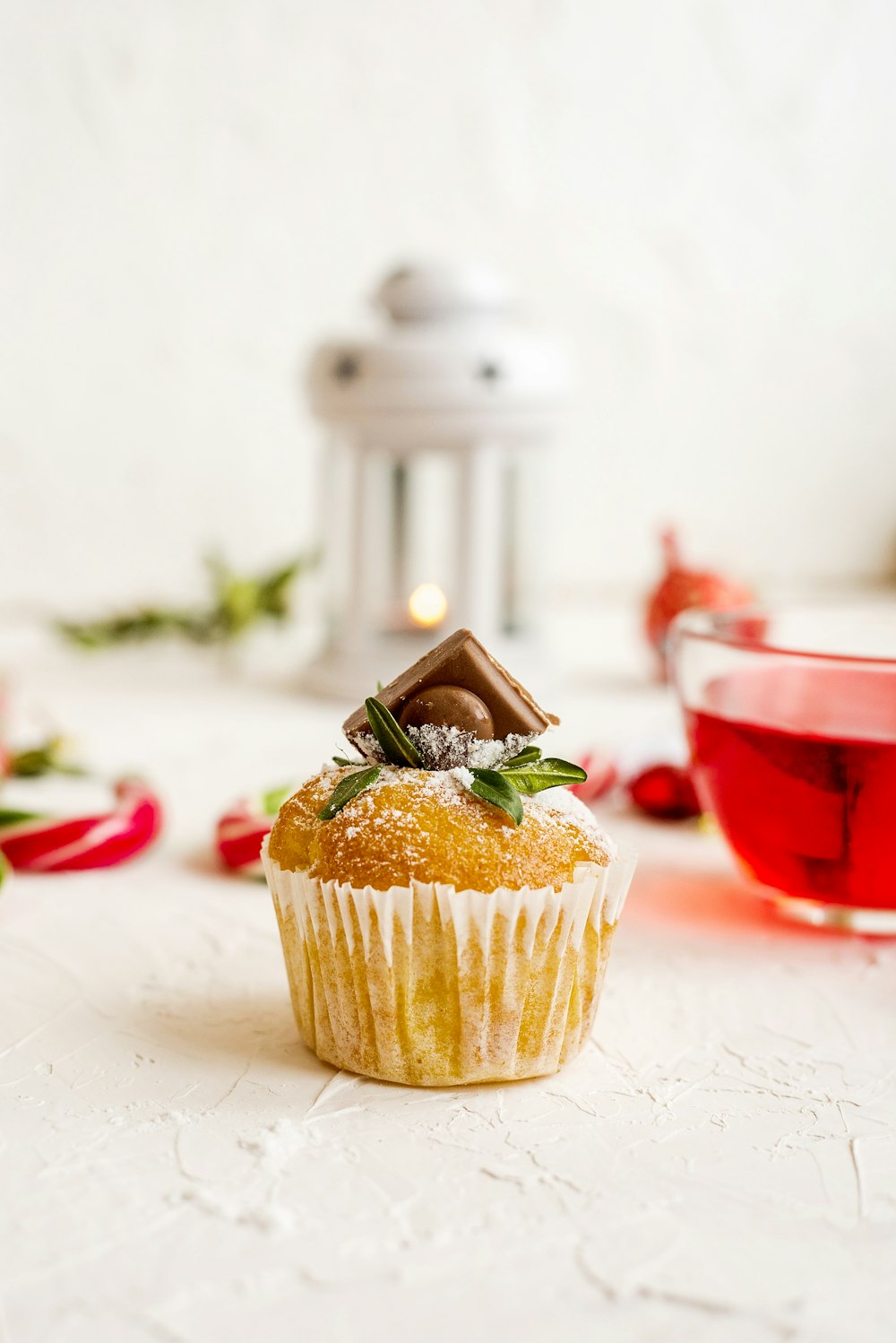 cupcake on white surface