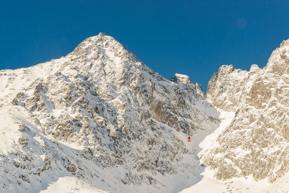 snow-capped rocky mountain under clear blue sky during daytime