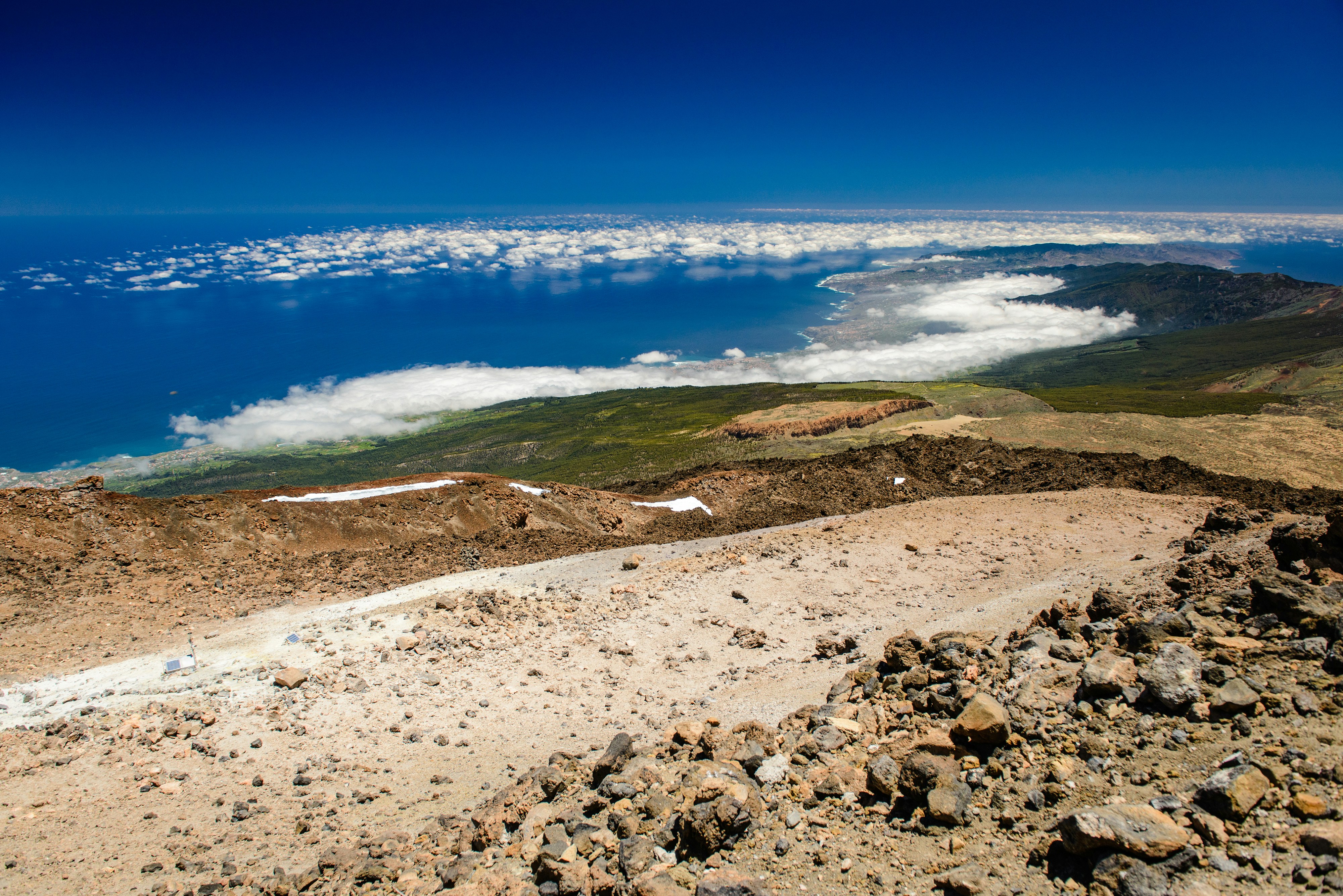 white and black mountain painting