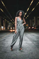 woman standing in the middle of the road