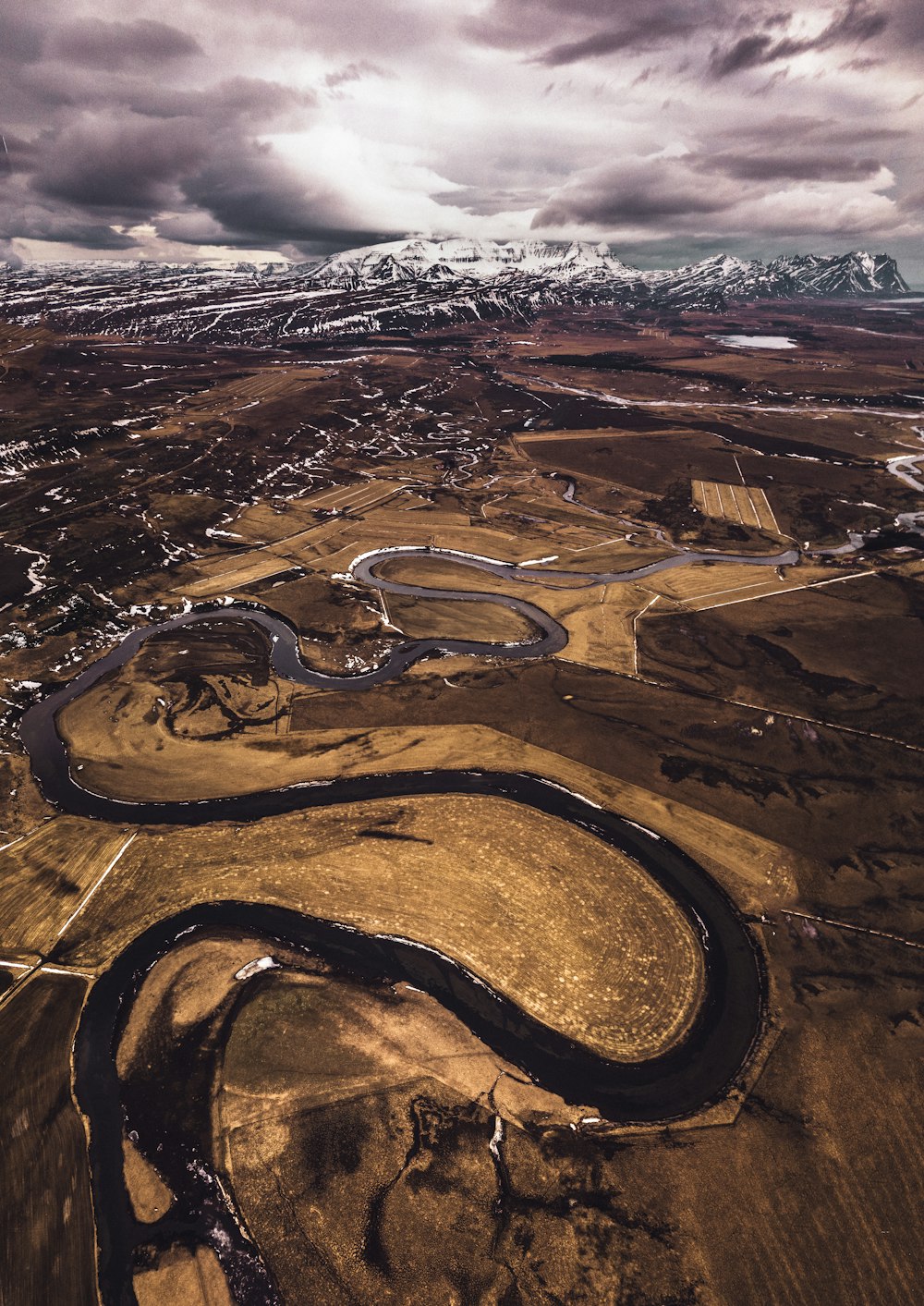aerial road photography