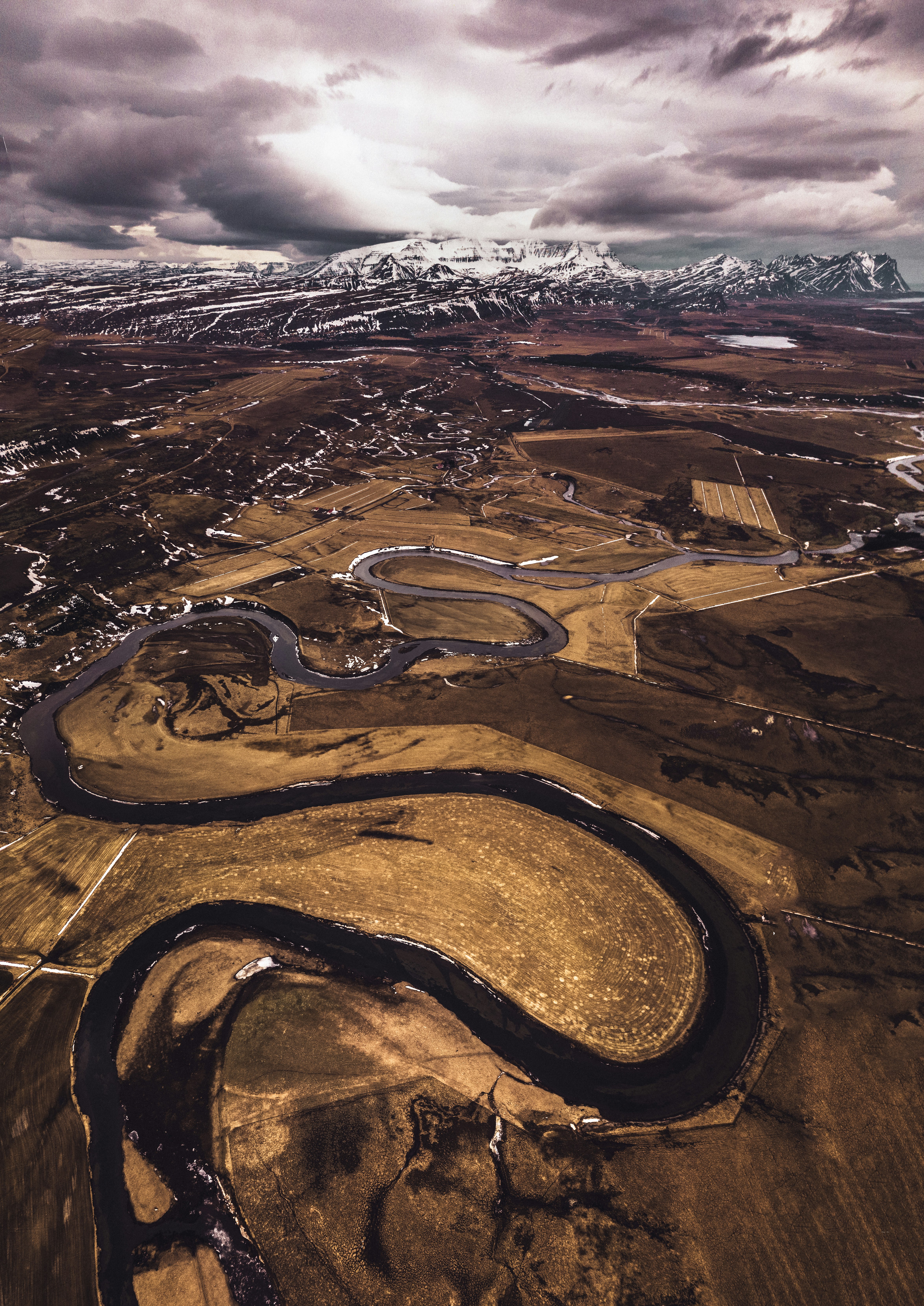 aerial road photography